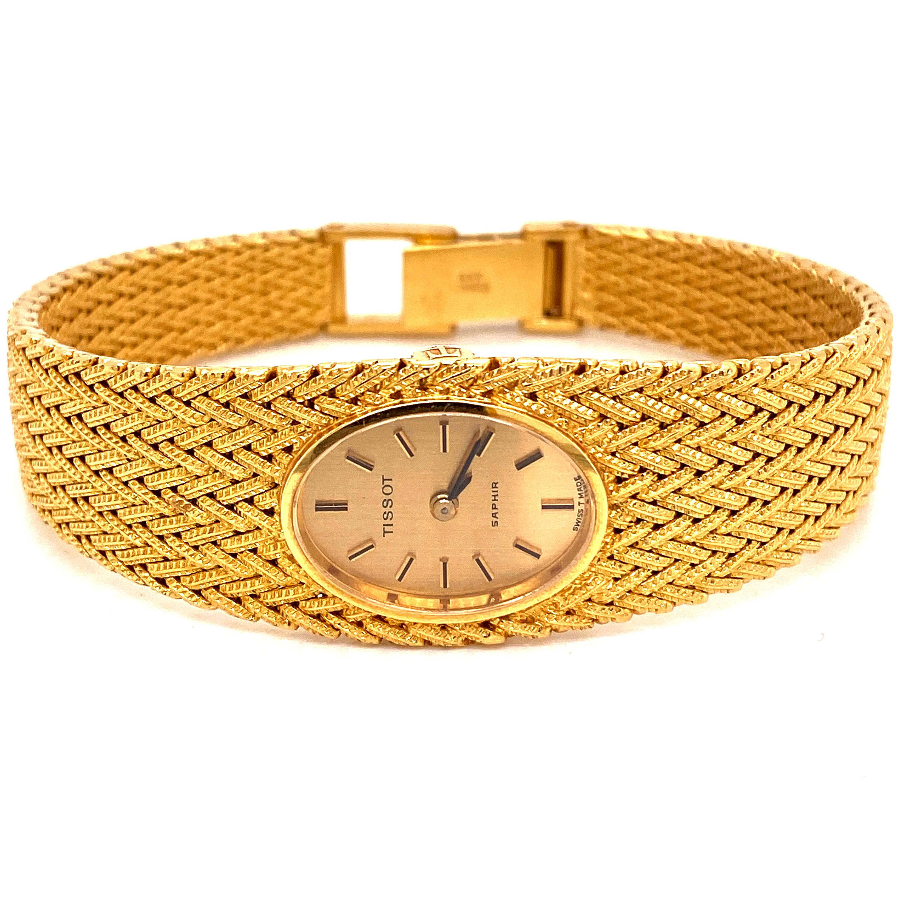 18K SOLID YELLOW GOLD WATCH 