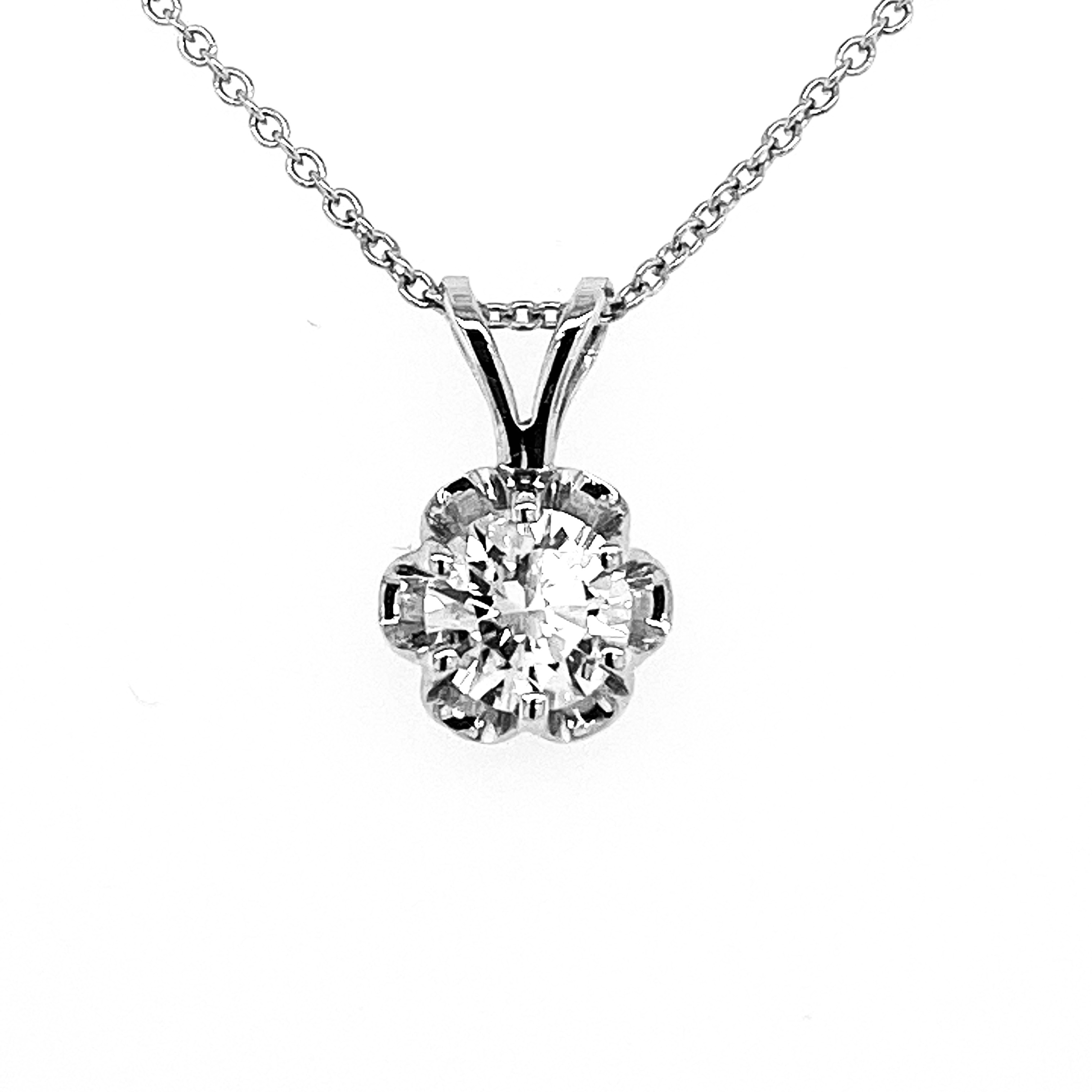 SINGLE DIAMOND SOLITAIRE PENDANT 