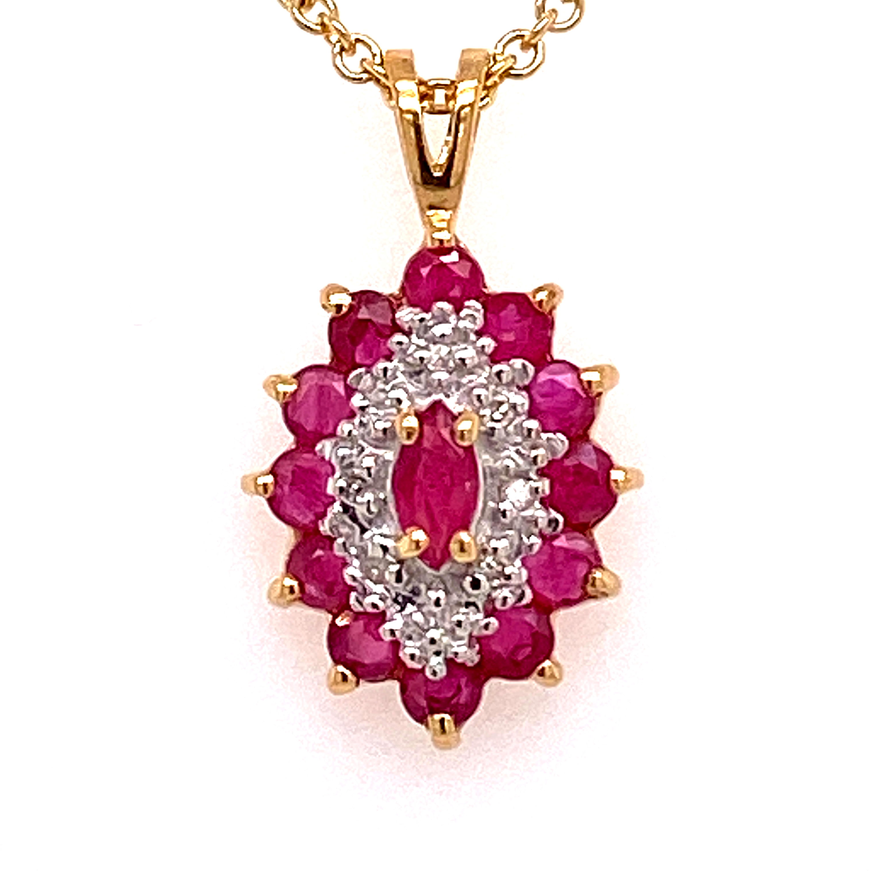 RUBY AND DIAMOND PENDANT 
