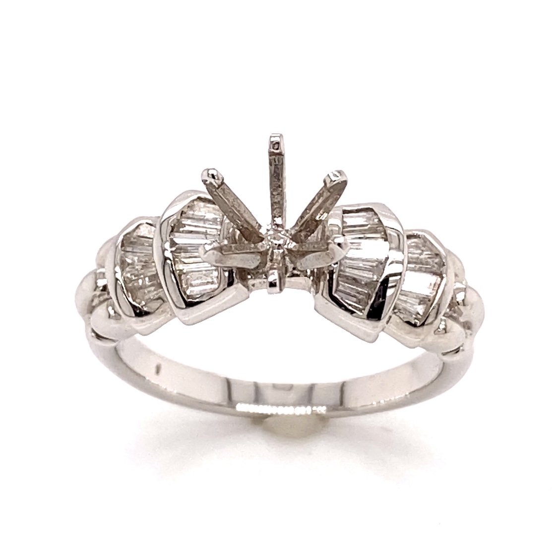 18k Semi Mount Engagement Ring 